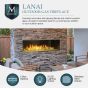 Outdoor Lifestyles Lanai 60-Inch Linear Outdoor Gas Fireplace with IntelliFire Ignition