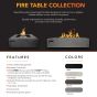 Warming Trends S56 AON 56-Inch Square Gas Fire Table
