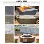TOP Fires by The Outdoor Plus OPT-AVLFWxx Avalon Concrete Fire and Water Bowl