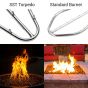 HPC Fire TOR-LTBSS-FPPK-L-FLEX Push Button Flame Sensing Gas Fire Pit Kit with Torpedo Burner and Interlink Pan