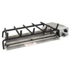 Rasmussen Custom Pan Vented Fireplace Burner Kit With Round Legs, LP