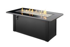The Outdoor GreatRoom Company MCR-1242-BLK-K Monte Carlo Gas Fire Table, 30x59.25-Inches