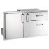 American Outdoor Grill 18-36-SSDD Door with Double Drawers and Platter Storage