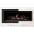 Sierra Flame AUSTIN-65G-DELUXE 65-Inch Austin Direct Vent Built-In Linear Gas Fireplace with Black Reflective Fireglass and Rock Media Set