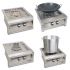 Alfresco AXEVP-SSCOUNTER Versapower Cooker on All Stainless Counter with Storage