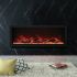 Amantii BI-DEEP-XT Panorama Series Extra Tall Built-in Electric Fireplace with Black Steel Surround and Decorative Media