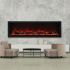Amantii BI-DEEP-XT Panorama Series Extra Tall Built-in Electric Fireplace with Black Steel Surround and Decorative Media