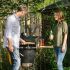 Coyote Ceramic Asado Smoker with Wheeled Stand & Side Shelves (C1CHCS-FS)