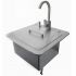 Coyote Stainless Steel Drop-In Sink with Faucet, Drain & Soap Dispenser, 21-Inch (C1SINKF21)