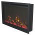 Remii CLASSIC-SLIM-30 Extra Slim Indoor Built-In Electric Fireplace with Black Steel Surround, 30-Inch