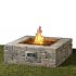 The Outdoor GreatRoom Company DIY-S-KIT Square Do-It-Yourself Hardscape Gas Fire Pit Kit with Glass Gems
