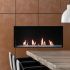 White Mountain Hearth DVLXG75BP Plaza Single-Sided Barrier Glass Fireplace, 75-Inches