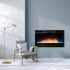 White Mountain Hearth EBL34 Nexfire 34-Inch Linear Electric Fireplace with LED Lights, Remote and Crushed Glass