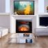 White Mountain Hearth EF39 Nexfire 39-Inch Traditional Electric Fireplace with Inner Glow Log Set and Brick Liner
