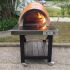 FDP-FORNO-EI Forno Dual Fuel Wood & Gas Countertop Glass Tile Pizza Oven on Cart
