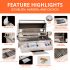 Fire Magic Aurora A540i Built-In Analog Series Natural Gas Grill Features