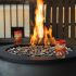 Kingsman FP2085 20-Inch Round Match Light Gas Fire Pit Burner Kit with Lava Rock