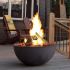 Kingsman FPB30 20x27-Inch Round Match Light Gas Fire Bowl with Lava Rock