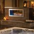 Napoleon GSS48STE Galaxy Linear See-Through Outdoor Electronic Ignition Gas Fireplace with LED Lighting and Remote