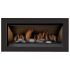 Sierra Flame LAMEGO-45-LIGHT-EI 45-Inch Lamego Zero Clearance Built-In Linear Gas Fireplace with Electronic Ignition with Fireglass and Rock Media Set