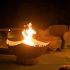 Fire Pit Art MANTA-RAY-Color Manta Ray Gas Fire Pit