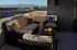 HPC Mesa Hammered Copper Bowl Fire Pit in Backyard Setting