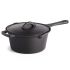 Napoleon Grill Accessory Bundle for Cast Iron Lovers, Sauce Pan w/ Lid, Skillet and Frying Pan