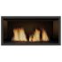 Sierra Flame NEWCOMB-36-DELUXE 36-Inch Newcomb Deluxe Direct Vent Built-In Gas Fireplace with Fireglass and Rock Media Set