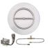 The Outdoor Plus Round Electronic Ignition Gas Fire Pit Burner Kit