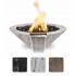 TOP Fires by The Outdoor Plus OPT-31RWGFW Cazo 31-Inch Round Wood Grain Concrete Gas Fire & Water Bowl