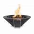 TOP Fires by The Outdoor Plus OPT-24RWGFW Cazo 24-Inch Round Wood Grain Concrete Gas Fire & Water Bowl