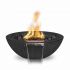 TOP Fires by The Outdoor Plus OPT-27RWGFW Sedona 27-Inch Round Wood Grain Concrete Gas Fire & Water Bowl