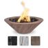 TOP Fires by The Outdoor Plus OPT-31RWGFW Cazo 31-Inch Round Wood Grain Concrete Gas Fire & Water Bowl