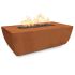 TOP Fires by The Outdoor Plus Avalon 15-Inch Tall Linear Corten Steel Gas Fire Pit