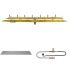 The Outdoor Plus Brass Linear H-Style Bullet Match Light Gas Fire Pit Burner Kit