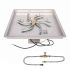 The Outdoor Plus Stainless Steel Bullet Electronic Ignition Gas Fire Pit Burner Kit with Square Bowl Pan