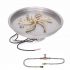 The Outdoor Plus Brass Bullet Electronic Ignition Gas Fire Pit Burner Kit with Round Bowl Pan