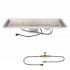 The Outdoor Plus Brass Linear Bullet Electronic Ignition Gas Fire Pit Burner Kit with Bowl Pan