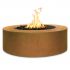 TOP Fires by The Outdoor Unity 72x18-Inch Round Corten Steel Gas Fire Pit