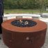 TOP Fires by The Outdoor Unity 48x18-Inch Round Corten Steel Gas Fire Pit