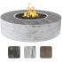 TOP Fires by The Outdoor Plus OPT-SEQLW Sequoia Round Wood Grain Concrete Gas Fire Pit, 16-Inches Tall