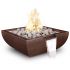 TOP Fires by The Outdoor Plus Avalon Square Copper Gas Fire and Water Bowl