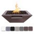 TOP Fires by The Outdoor Plus Maya Square Powder Coat Gas Fire and Water Bowl