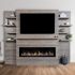 Modern Flames OR60-SLIM-AFWO Orion Slim 60-Inch Linear Electric Fireplace with Fireplace Wall
