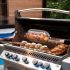 Napoleon Prestige 665 Propane Gas Grill On Cart with Infrared Rotisserie and Side Burner, Stainless Steel, Lifestyle