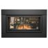 Sierra Flame PALISADE-36-DELUXE 36-Inch Palisade Deluxe Direct Vent See-Through Built-In Gas Fireplace with Black Reflective Fireglass and Rock Set