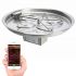 HPC Round Bowl Pan EI Unit (Electronic Ignition Option) - 25" Bowl Pan with 18" Penta Fire Pit Burner with the HPC Fire App