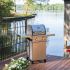 2-Burner Freestanding Infrared Grill on Cast Stainless Cart Lifestyle