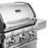 Saber R50CC03173-Burner Freestanding Infrared Grill with Side Burner on Cast Stainless Cart, 32-Inches, Propane