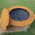 Fire Pit Art SATURN-LID-Color Saturn Gas Fire Pit with Lid